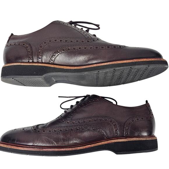 Cole Haan Mens Morris Wingtip Oxford C31330 Cordovan Dress Shoes Size 10M - Picture 6 of 9